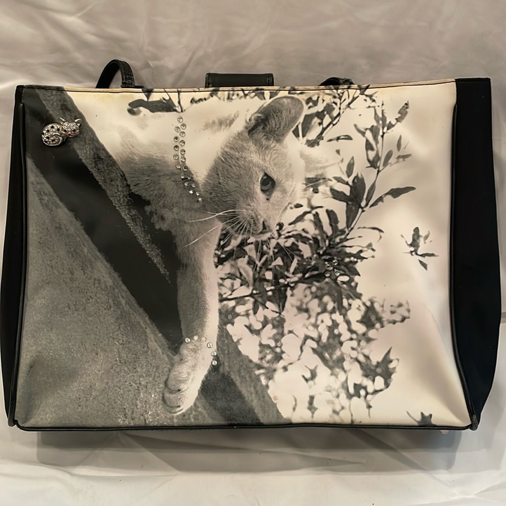 Black and White Cat Tote Purse